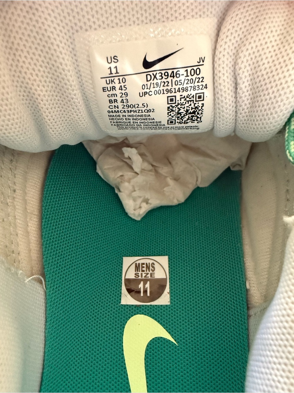 Nike Air Max 97 Coconut Milk Stadium Green DX3946-100 Men’s Size 11 No Box - Picture 5 of 6